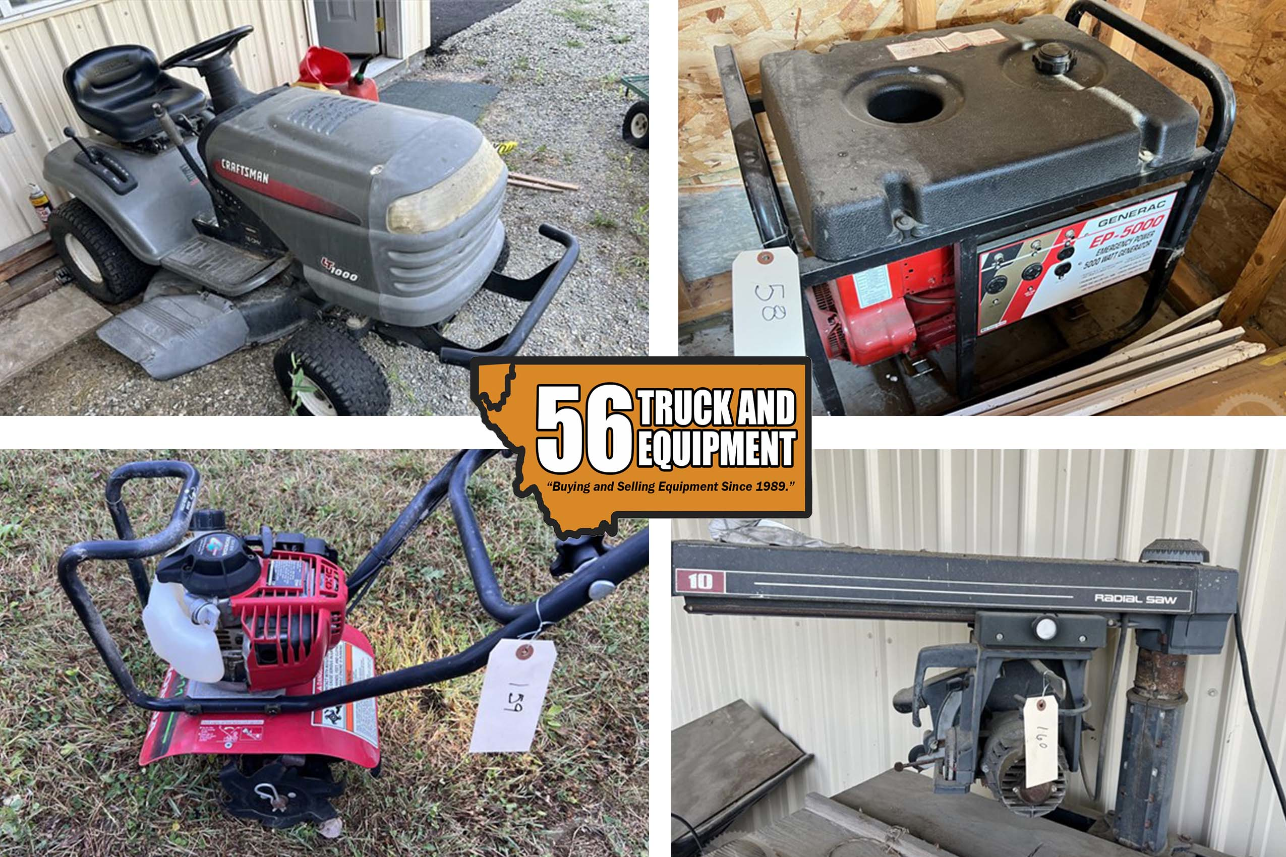 Landscaping equipment, Shop Tools, Lawn Landscaping equipment, Shop Tools, Lawn Mowers, and more all at Auction! Ending Sept. 27th. Located Bonners Ferry, ID. Bid and find more info. at: 56Auctions.com.